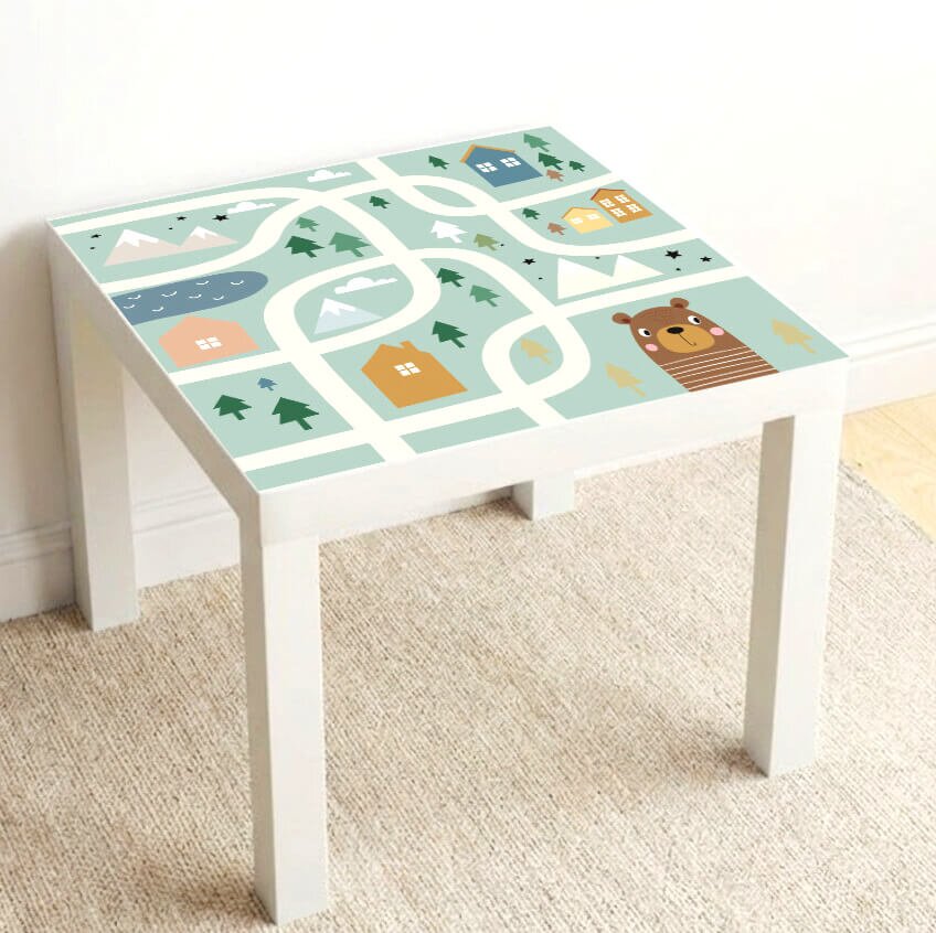 INSPIO Matrica IKEA LACK dohányzóasztalhoz - Skandináv erdő