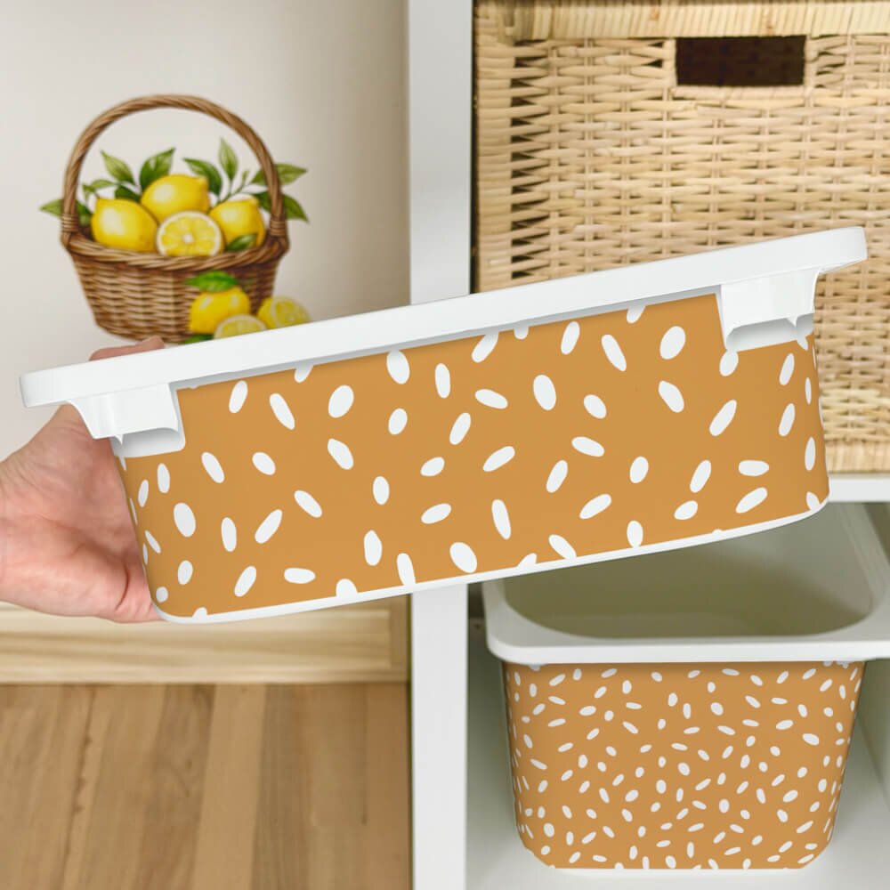INSPIO Matrica IKEA TROFAST dobozhoz - Aranysárga BOHO minta