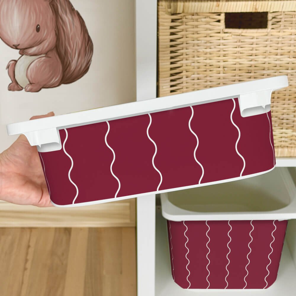 INSPIO Matrica IKEA TROFAST dobozhoz - Burgundi hullámok