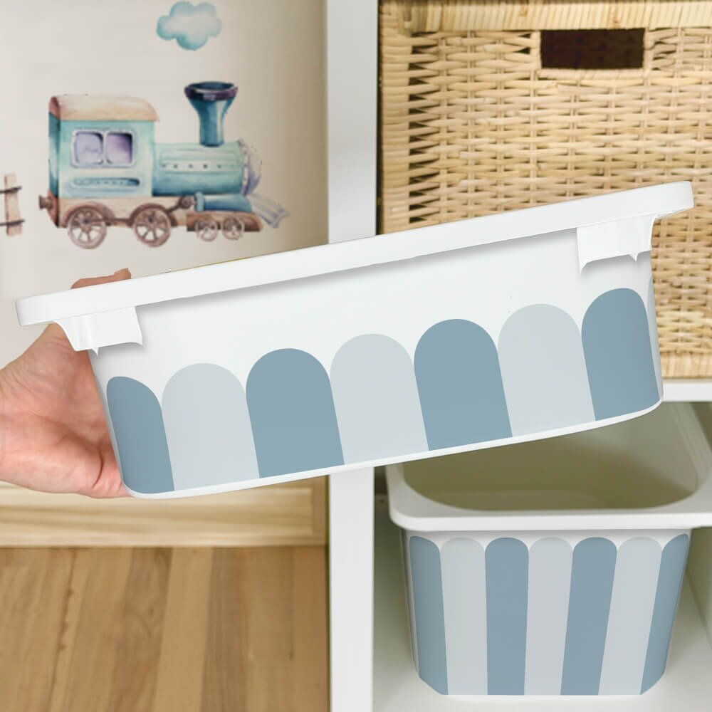 INSPIO Matrica IKEA TROFAST dobozhoz - Kék ívek