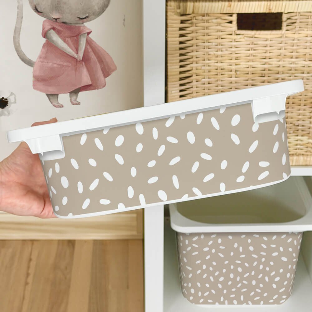 INSPIO Matrica IKEA TROFAST dobozhoz - krémszínű BOHO minta