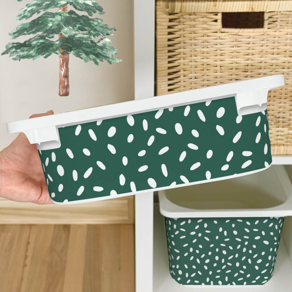 INSPIO Matrica IKEA TROFAST dobozhoz - Moha zöld BOHO minta