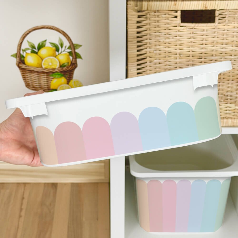 INSPIO Matrica IKEA TROFAST dobozhoz - Pasztell ívek (szivárvány)