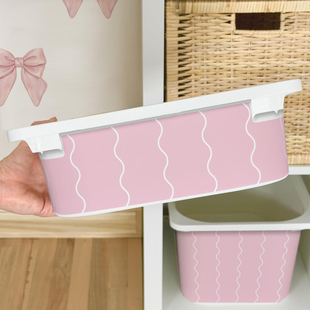 INSPIO Matrica IKEA TROFAST dobozhoz - Rózsaszín hullámok