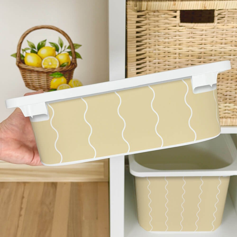 INSPIO Matrica IKEA TROFAST dobozhoz - Sárga hullámok