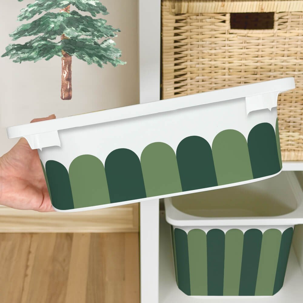 INSPIO Matrica IKEA TROFAST dobozhoz - Zöld ívek
