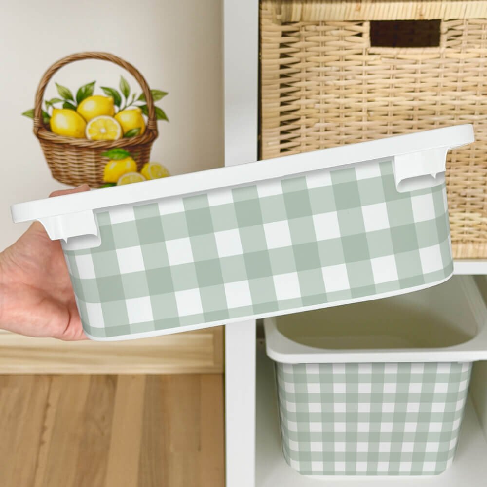 INSPIO Matrica IKEA TROFAST dobozhoz - Zöld kockás minta