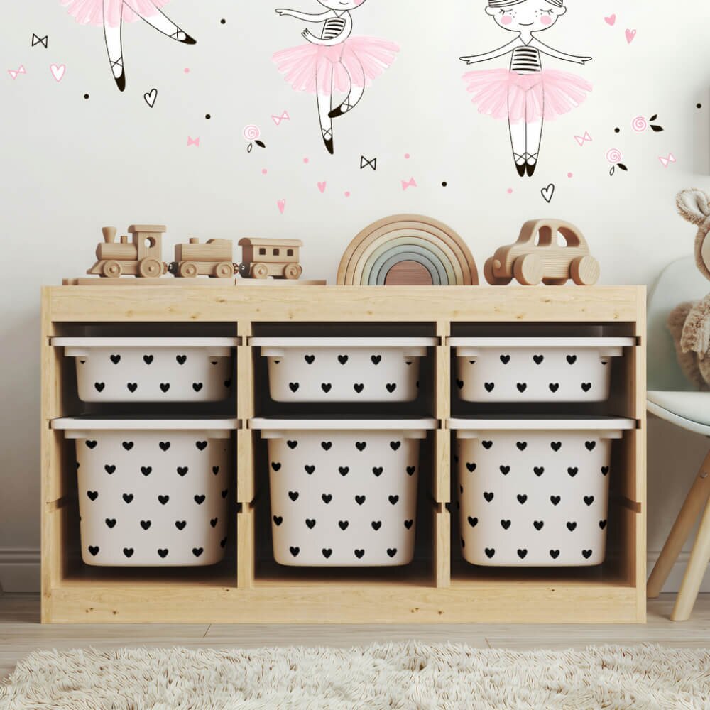 INSPIO Matricák IKEA TROFAST dobozhoz - Szívek