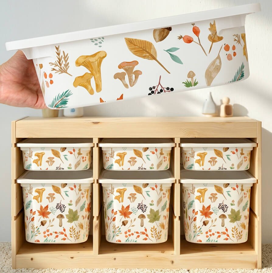 INSPIO Matricakészlet IKEA TROFAST dobozokhoz - Őszi erdei kincsek