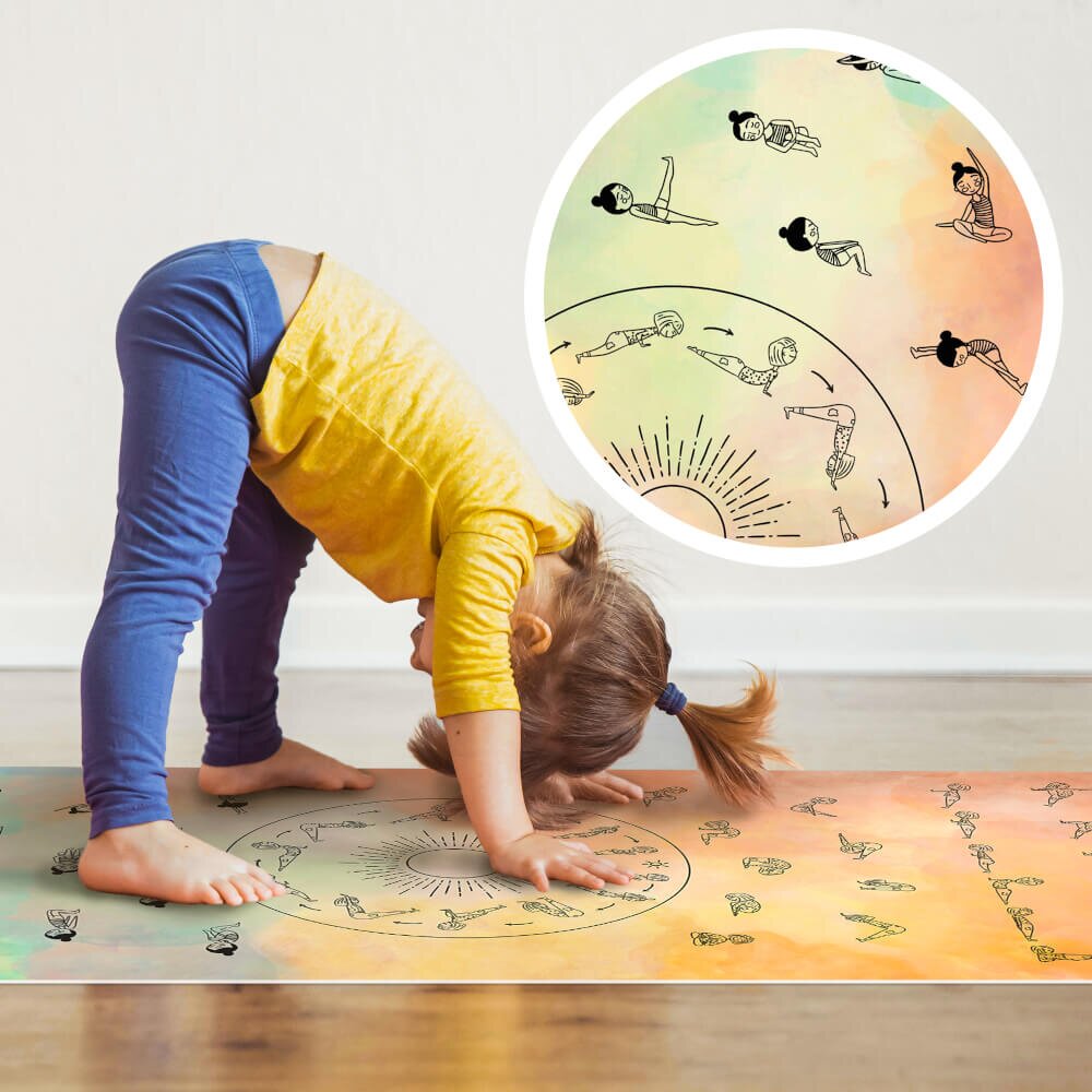 INSPIO tornaszőnyeg gyerekeknek szőnyeg tornagyakorlatokkal otthonra