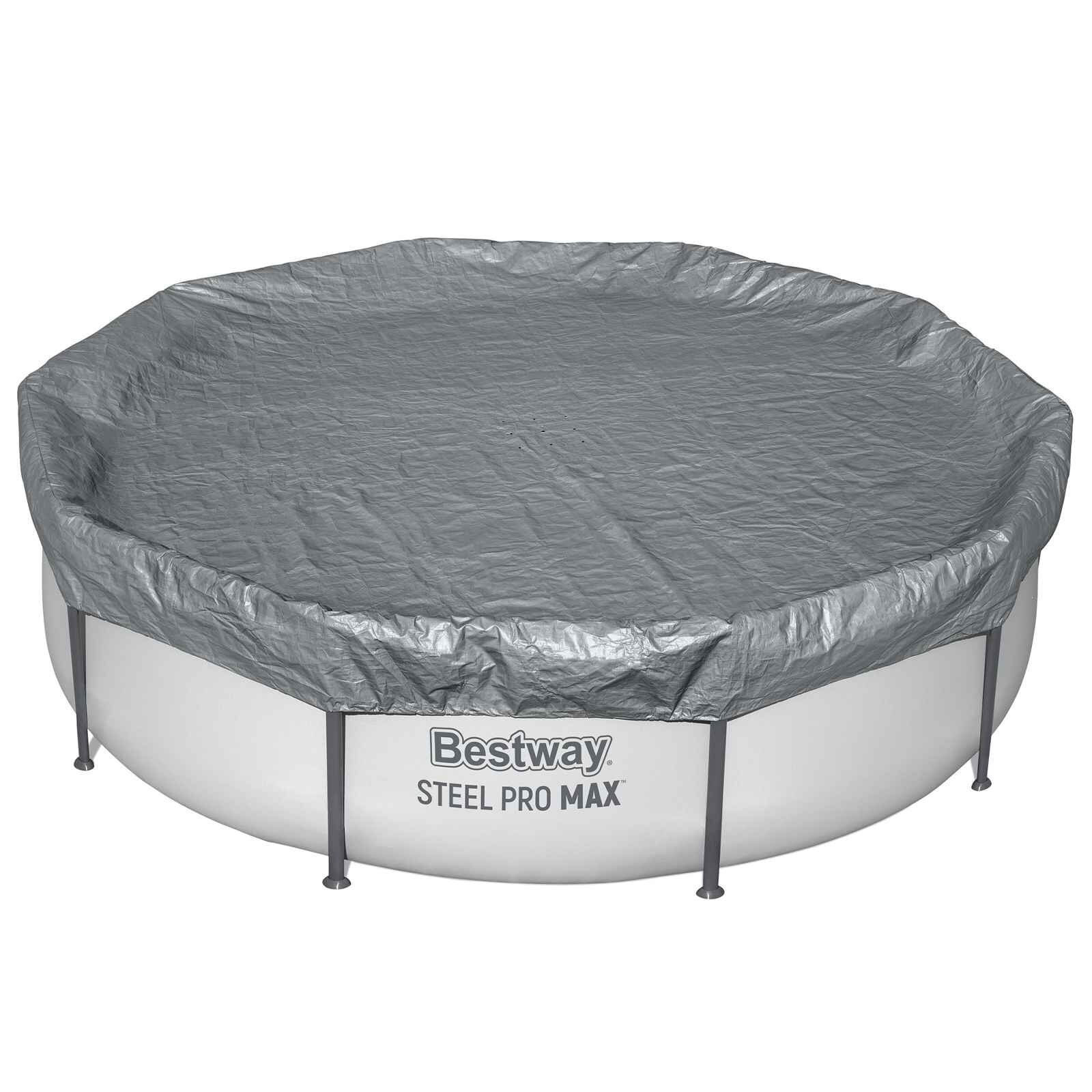 Bestway Medencefedél Ø305 m Kerek Poliészter Szürke