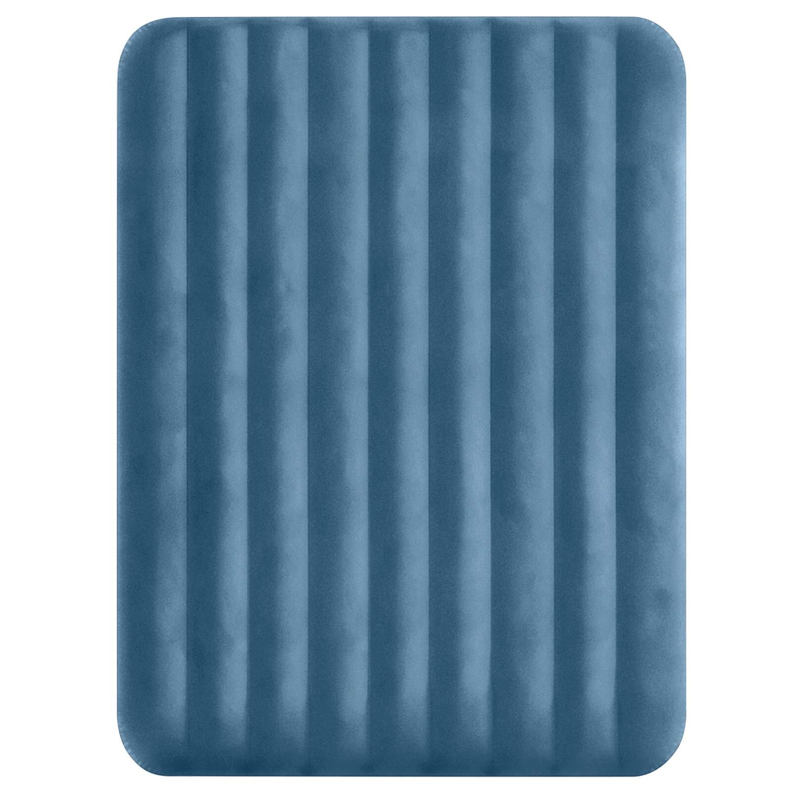 INTEX Légágy Pumpával 152 x 203 x 25 cm Sötétkék és Szürke