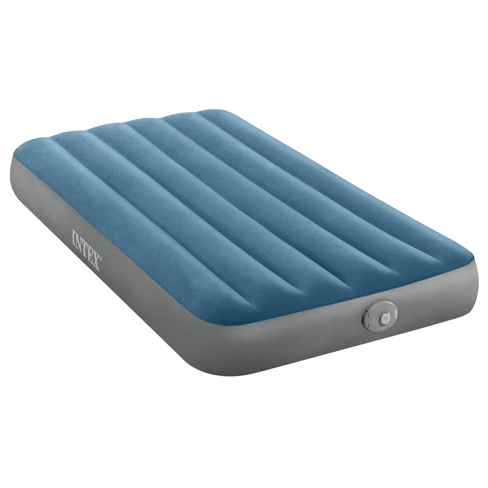 INTEX Légágy Pumpával 99 x 191 x 25 cm Sötétkék és Szürke