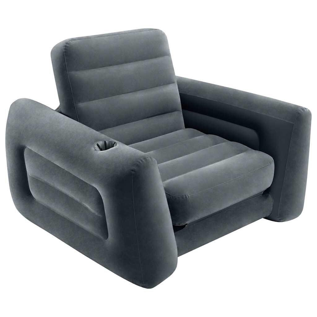 INTEX sötétszürke kihúzható fotel 117 x 224 x 66 cm
