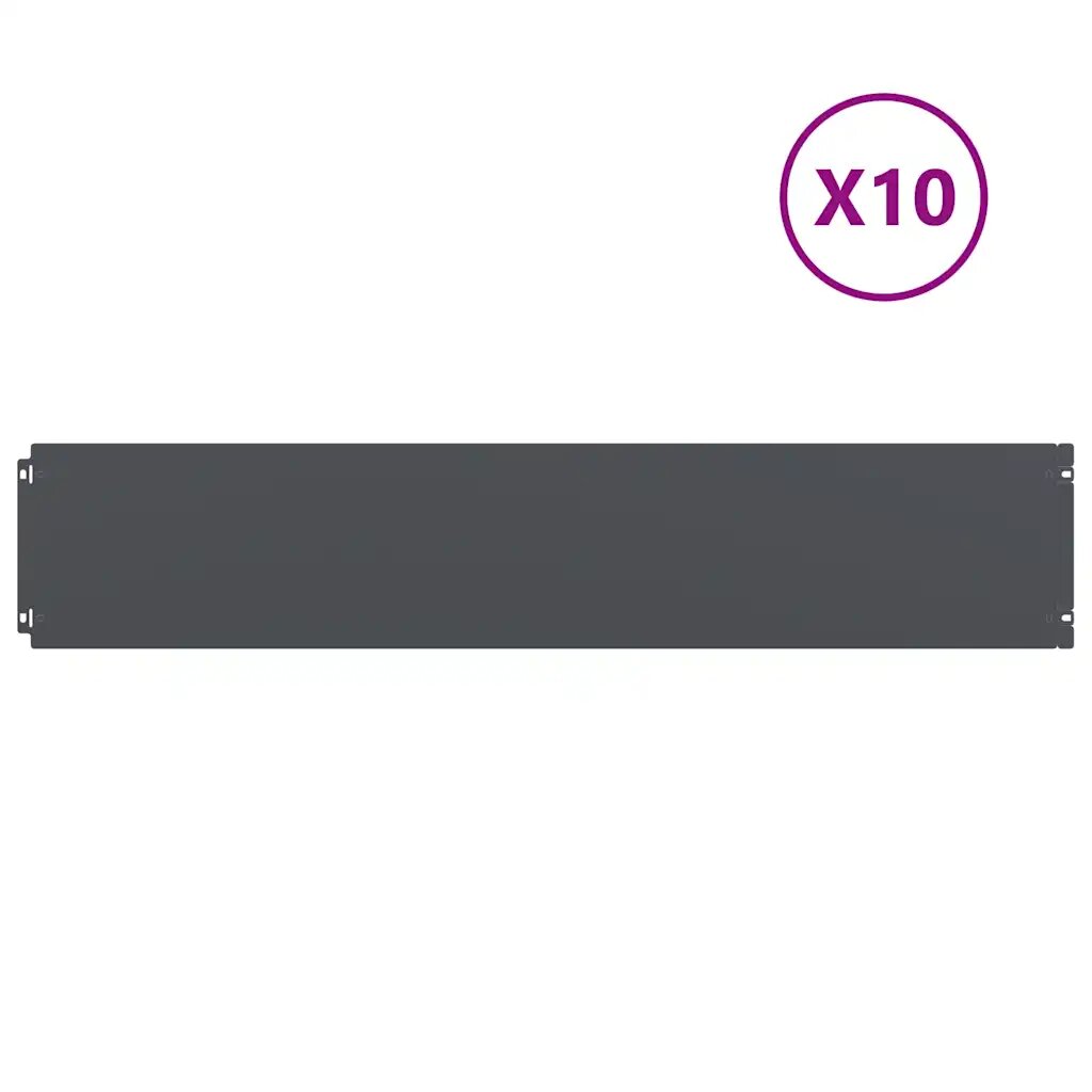 vidaXL 10 db antracit hidegen hengerelt acél gyepszegélyek 20x103 cm