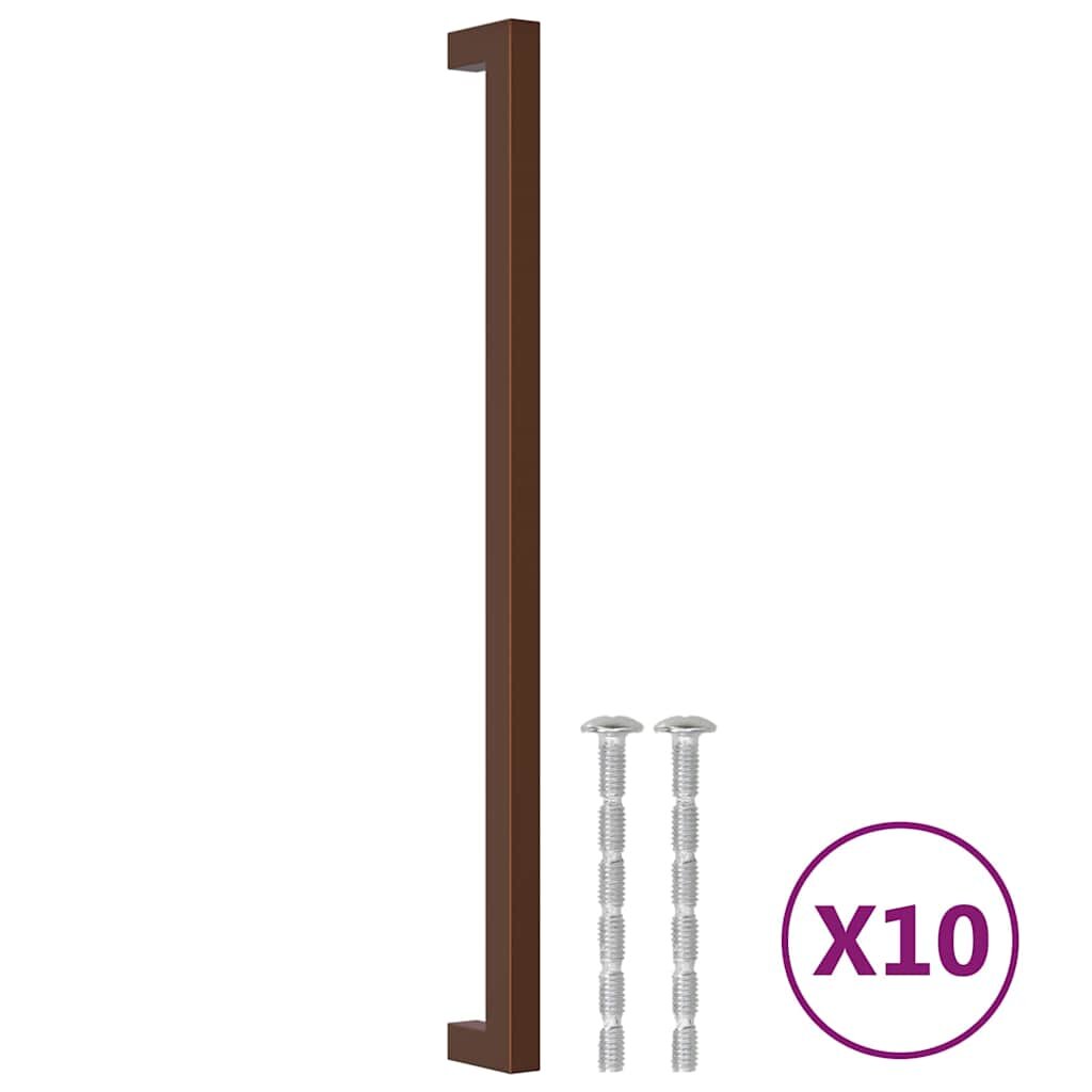 vidaXL 10 db bronz rozsdamentes acél szekrényfogantyú 320 mm