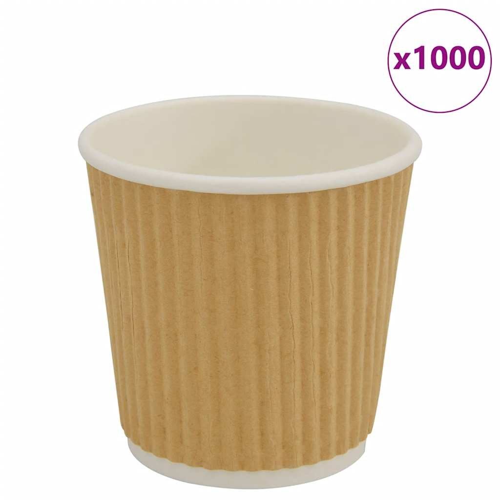 vidaXL 1000 db barna papír kávéscsészék 4oz 100ml