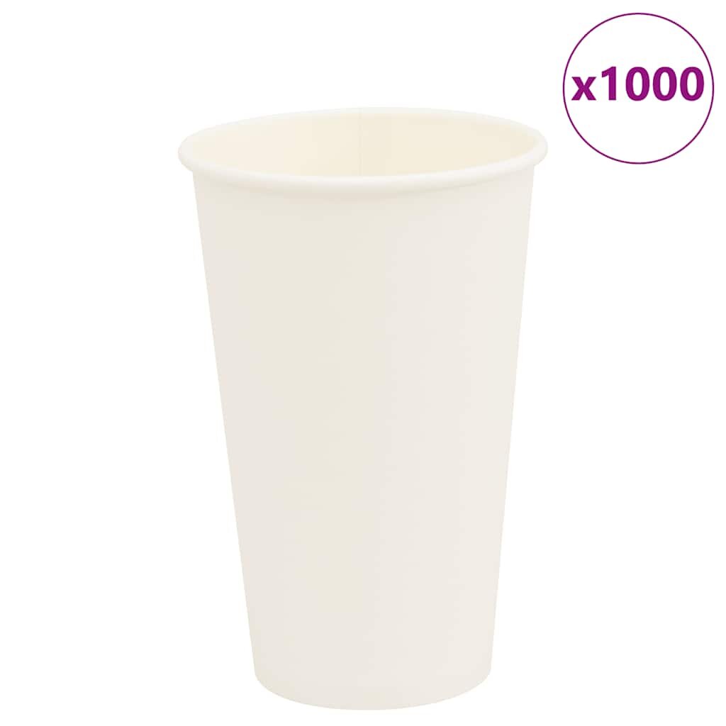 vidaXL 1000 db fehér papír kávéscsészék 16oz 400ml