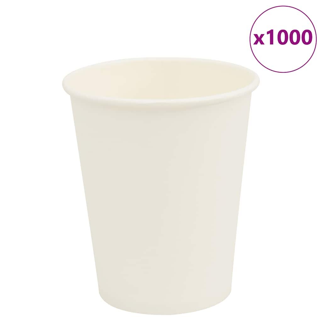 vidaXL 1000 db fehér papír kávéscsészék 8oz 200ml