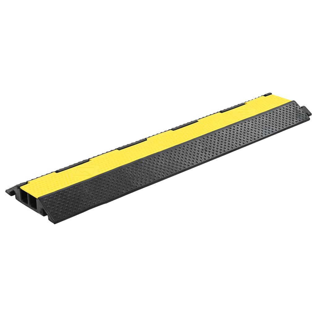 vidaXL 2 csatornás gumi kábelvédő rámpa 1015 cm