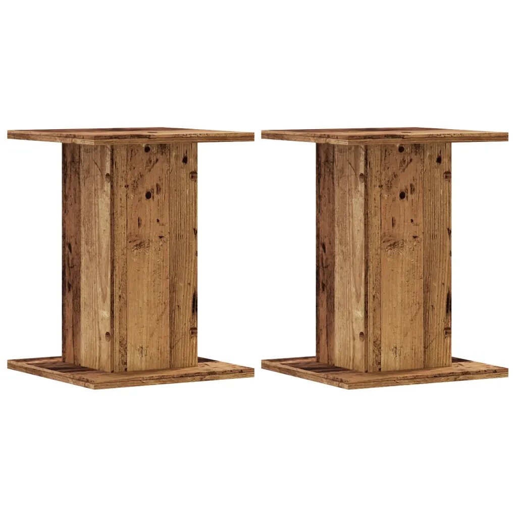 vidaXL 2 db antik fa színű szerelt fa hangszóróállvány 30 x 30 x 40 cm