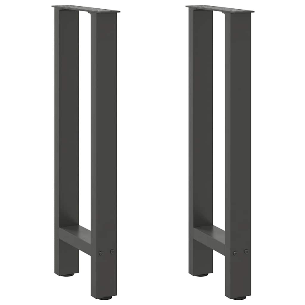 vidaXL 2 db antracitszürke acél konzolasztal láb 28 x (72-73) cm