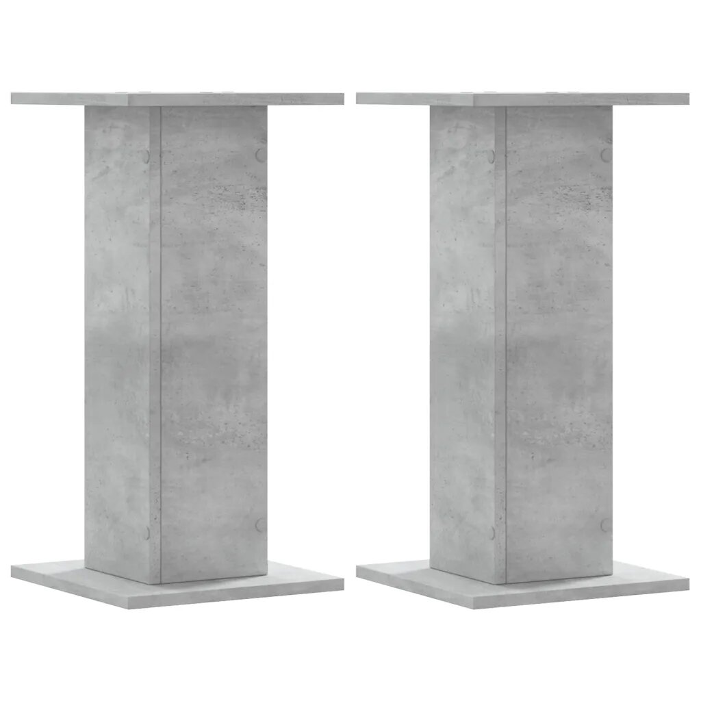 vidaXL 2 db betonszürke szerelt fa hangszóróállvány 30 x 30 x 60 cm