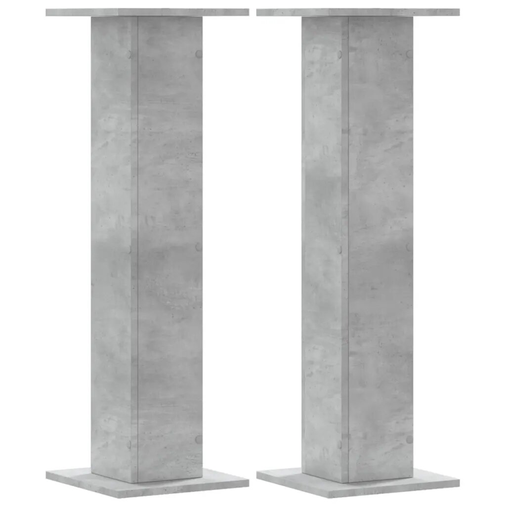 vidaXL 2 db betonszürke szerelt fa hangszóróállvány 30 x 30 x 95 cm