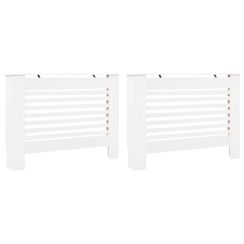 vidaXL 2 db fehér MDF radiátorburkolat 112 x 19 x 815 cm