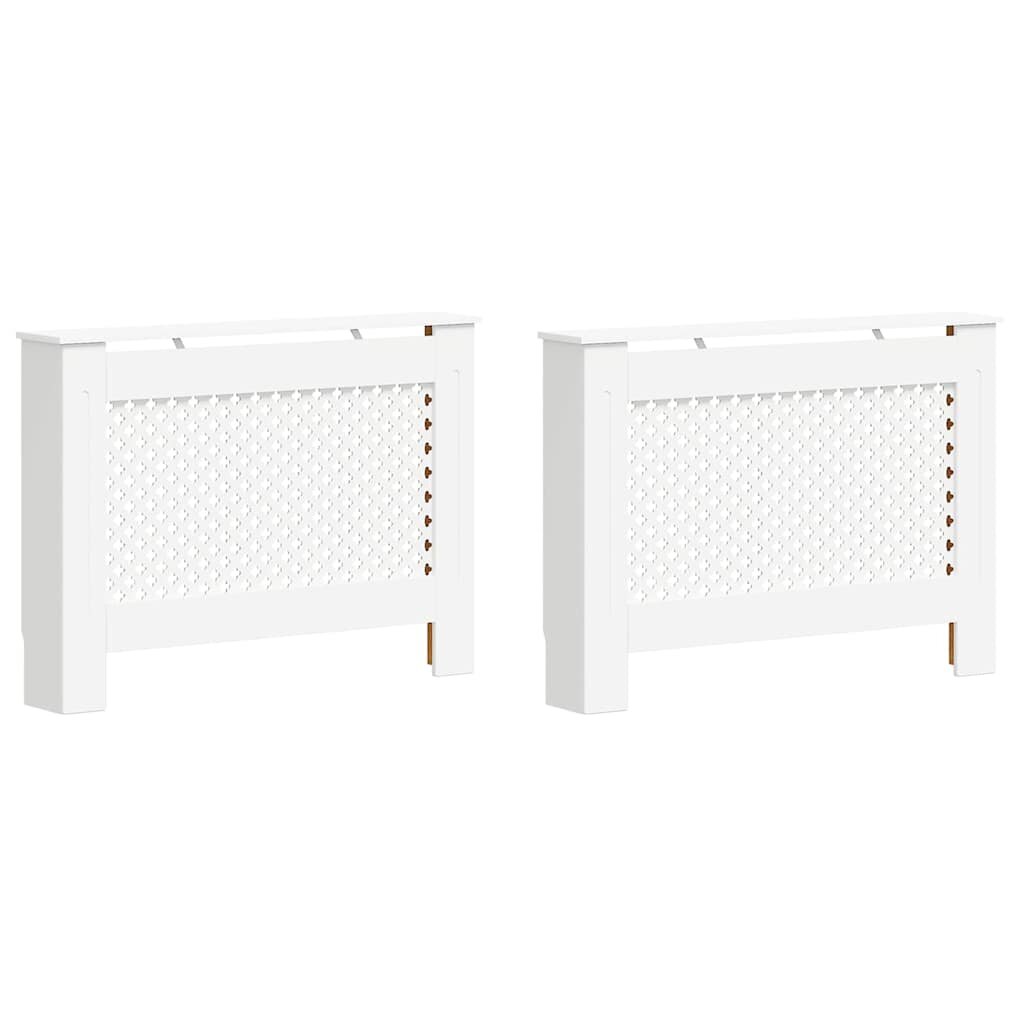 vidaXL 2 db fehér MDF radiátorburkolat 112 x 19 x 815 cm