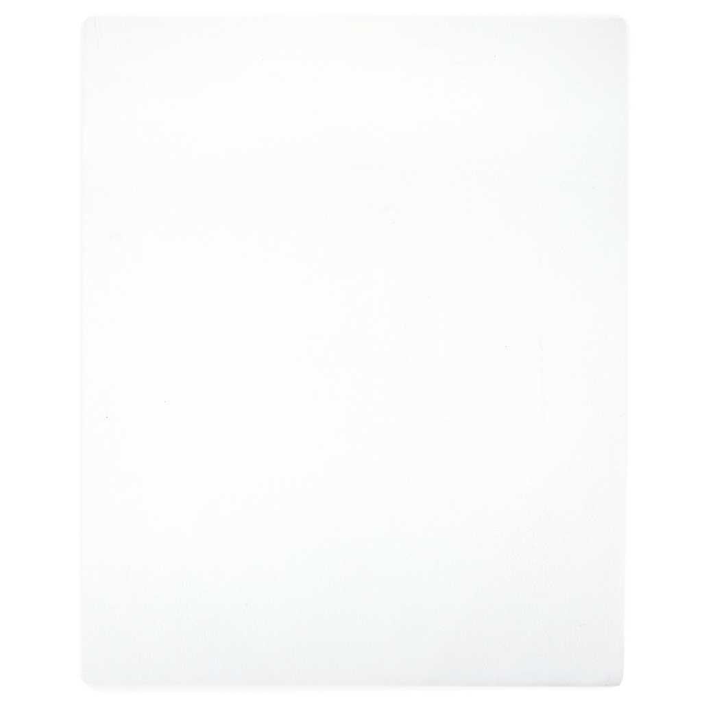 vidaXL 2 db fehér pamutdzsörzé gumis lepedő 160x200 cm