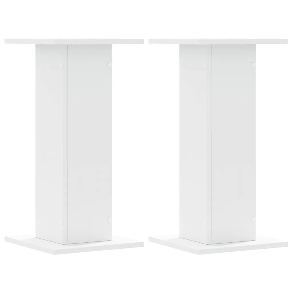 vidaXL 2 db fehér szerelt fa hangszóróállvány 30 x 30 x 60 cm