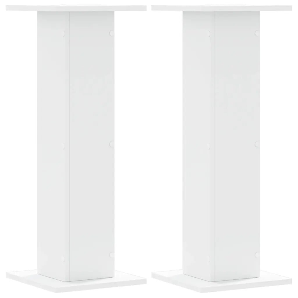 vidaXL 2 db fehér szerelt fa hangszóróállvány 30 x 30 x 80 cm