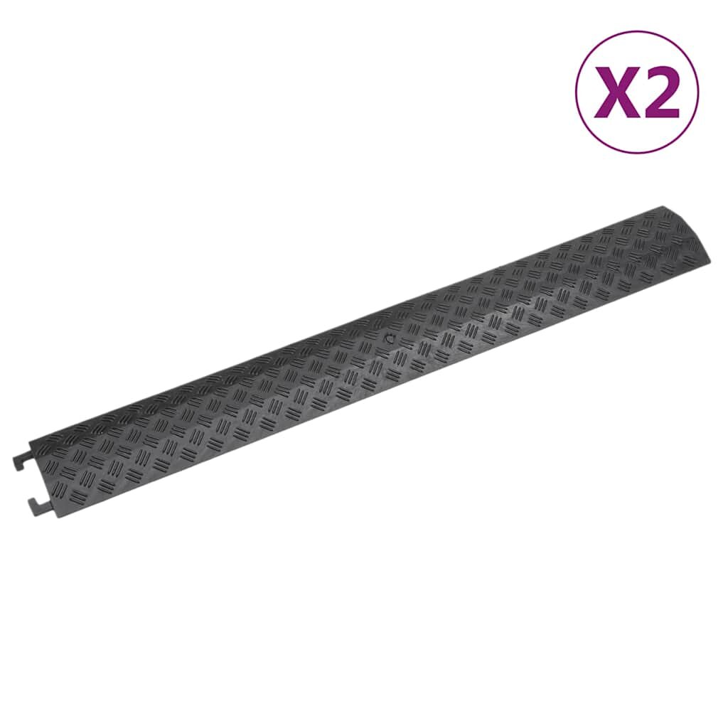 vidaXL 2 db fekete kábeltaposó 985 cm