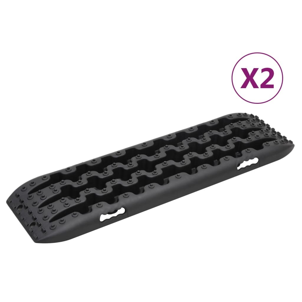 vidaXL 2 db fekete nejlon vontatási táblák 106x305x7 cm
