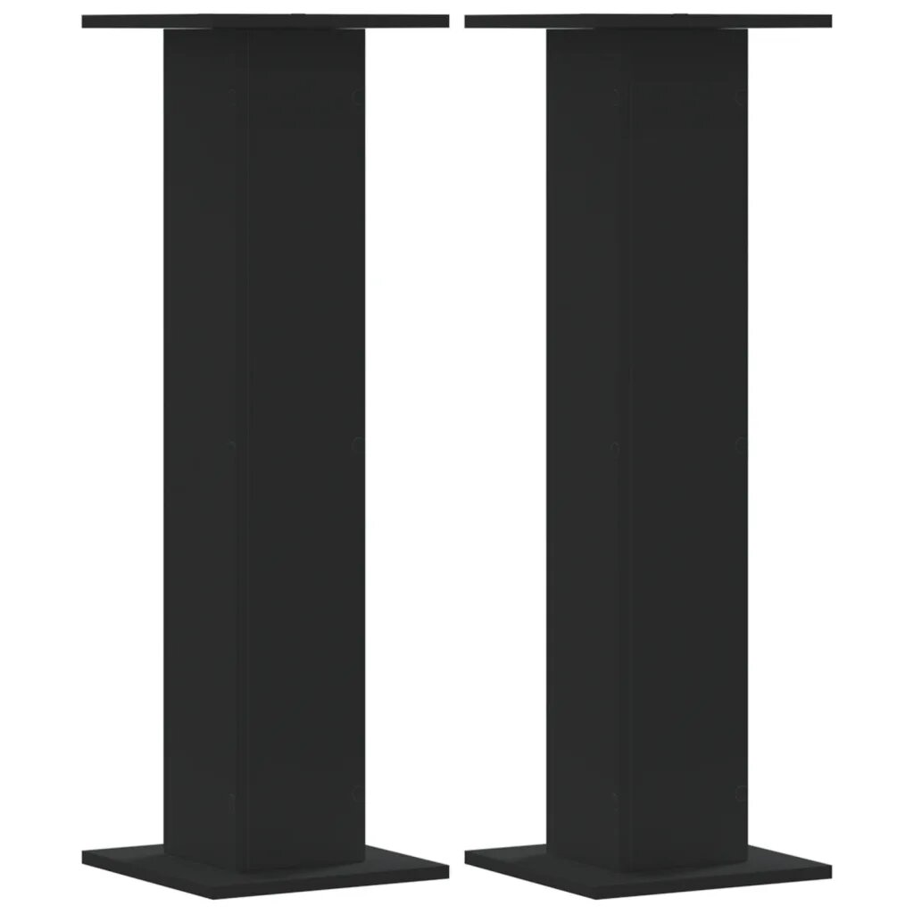 vidaXL 2 db fekete szerelt fa hangszóróállvány 30 x 30 x 95 cm