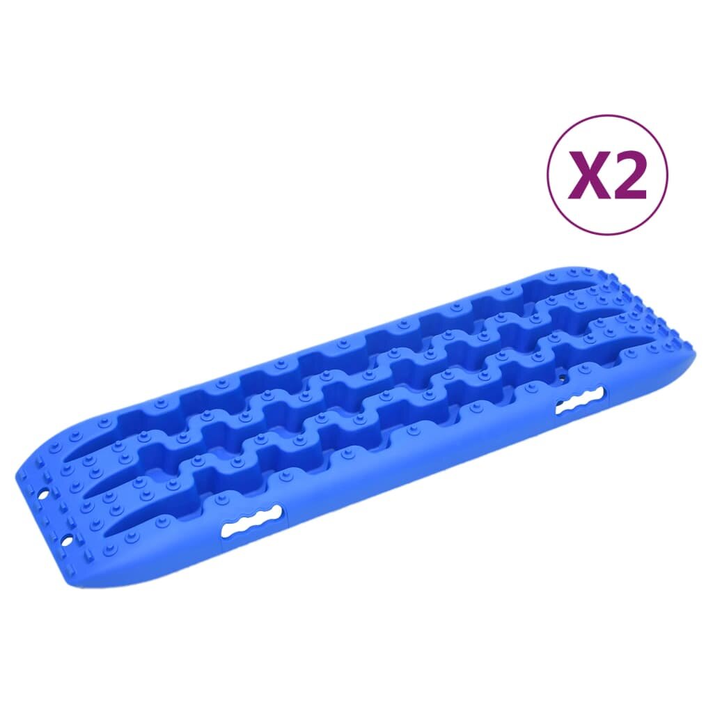 vidaXL 2 db kék nejlon vontatási táblák 106x305x7 cm