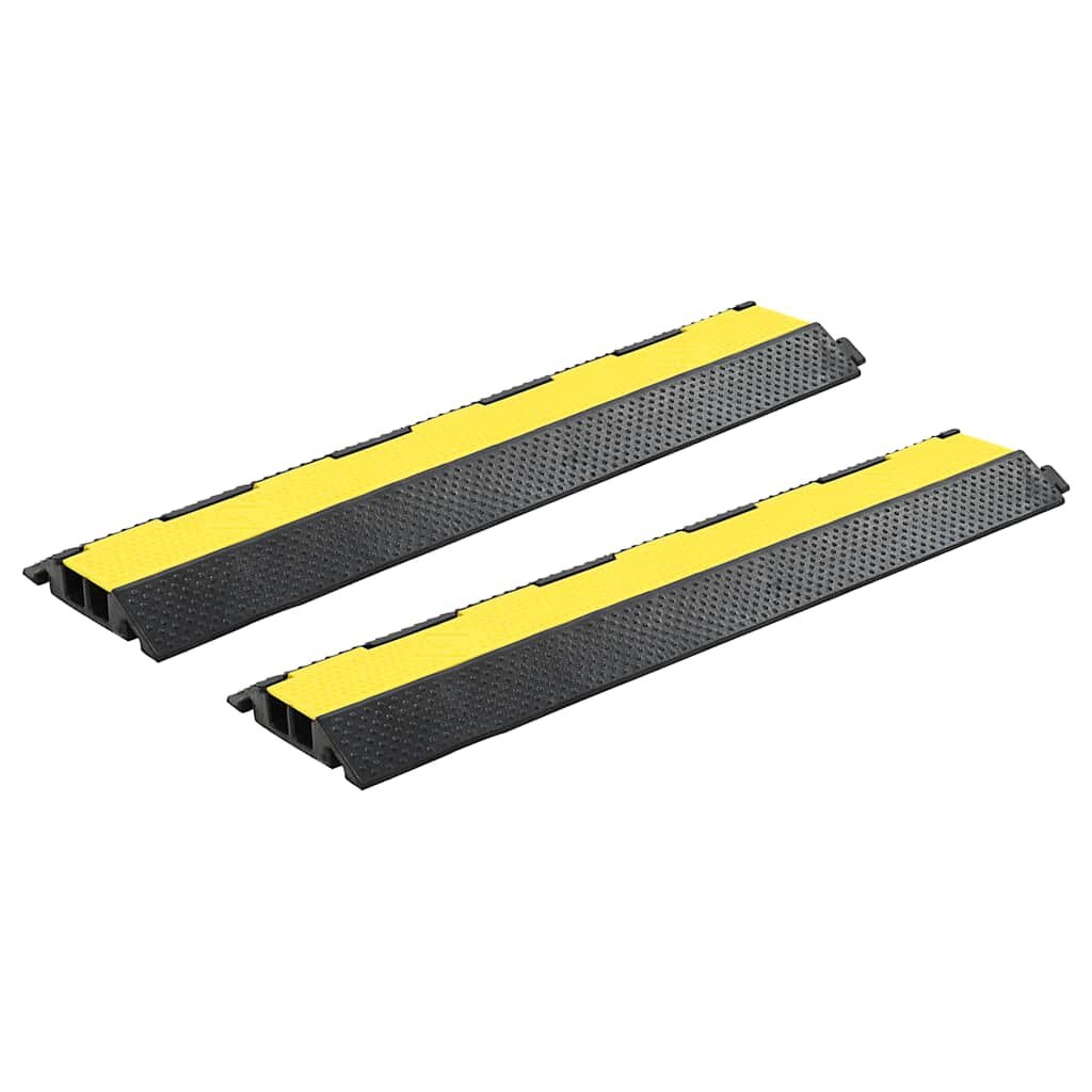 vidaXL 2 db kétcsatornás gumi kábeltaposó 1015 cm