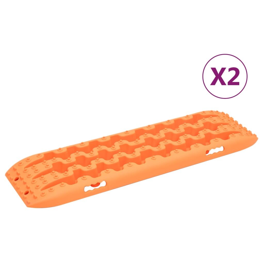vidaXL 2 db narancssárga nejlon vontatási táblák 106x305x7 cm