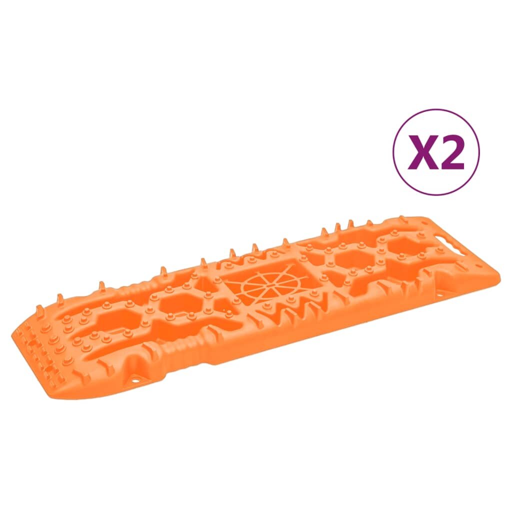vidaXL 2 db narancssárga nejlon vontatási táblák 107x31x7 cm