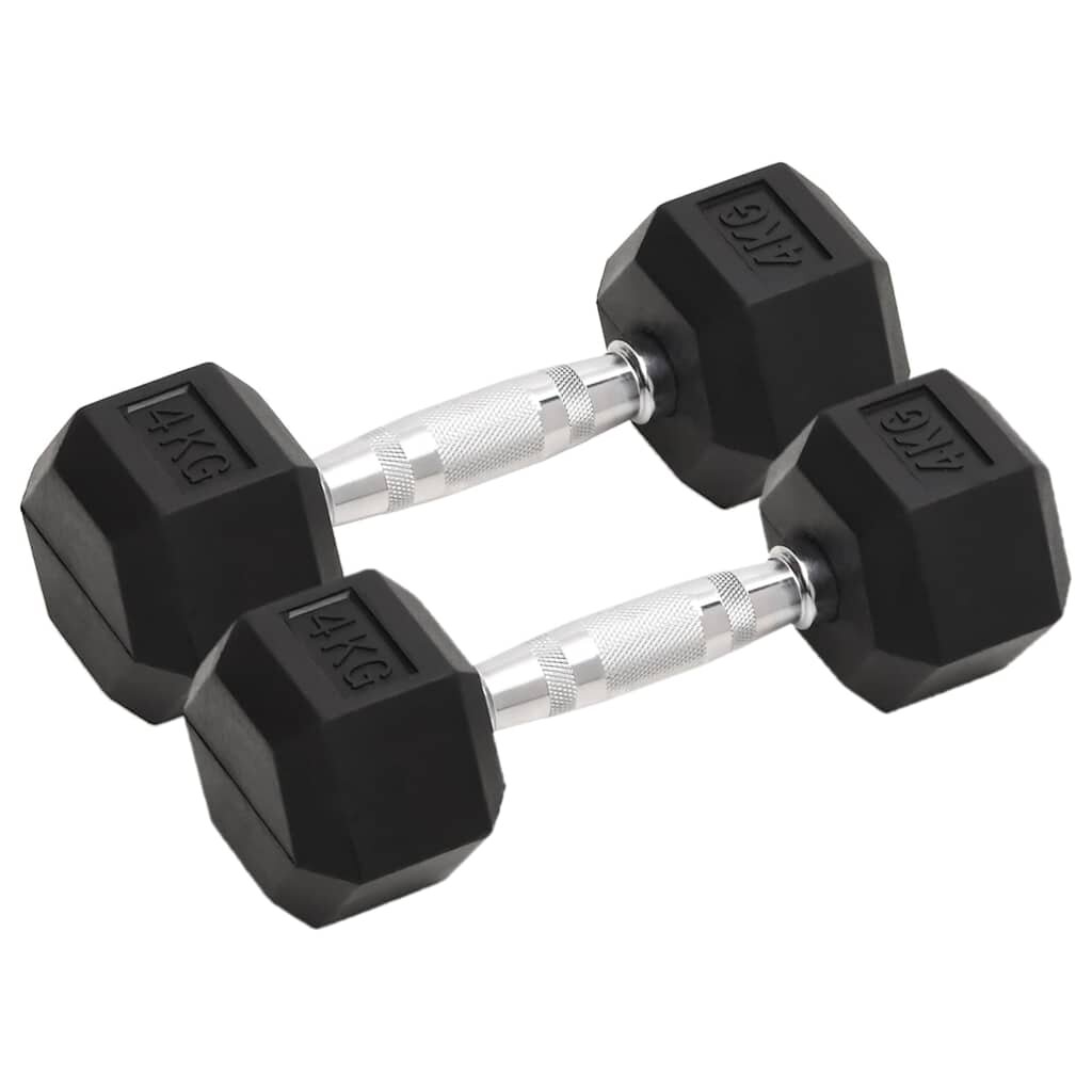 vidaXL 2 db összesen öntöttvas súlyzó 4 kg