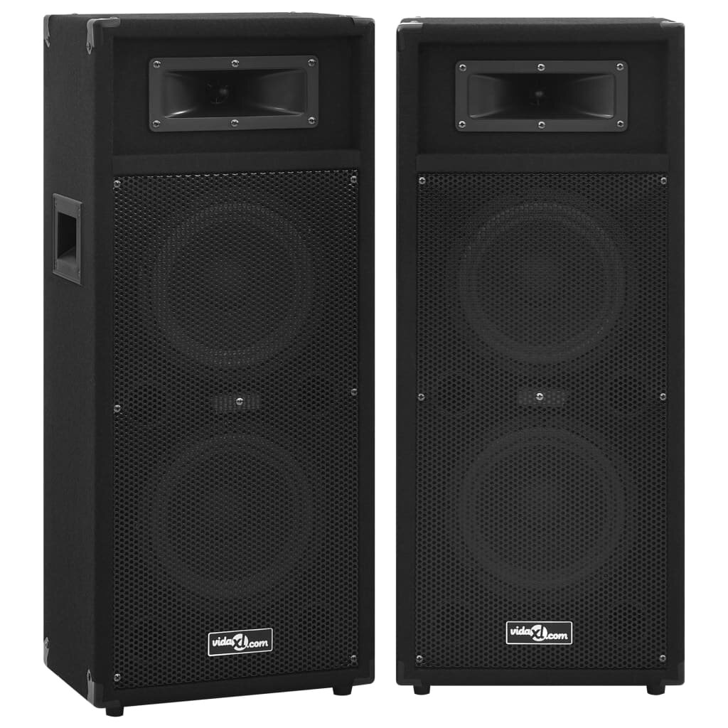 vidaXL 2 db professzionális fekete passzív hifi színpadi hangfal 1000W