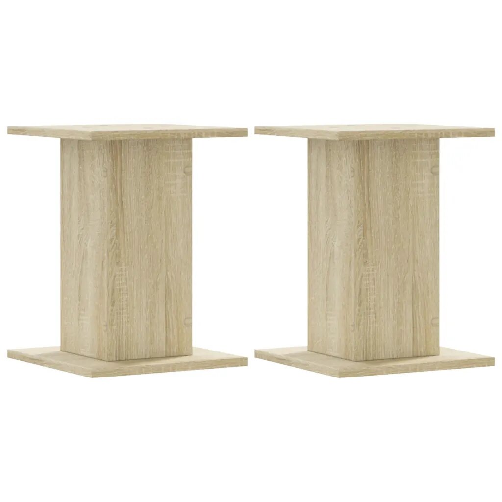 vidaXL 2 db sonoma tölgy színű szerelt fa hangszóróállvány 30x30x40 cm
