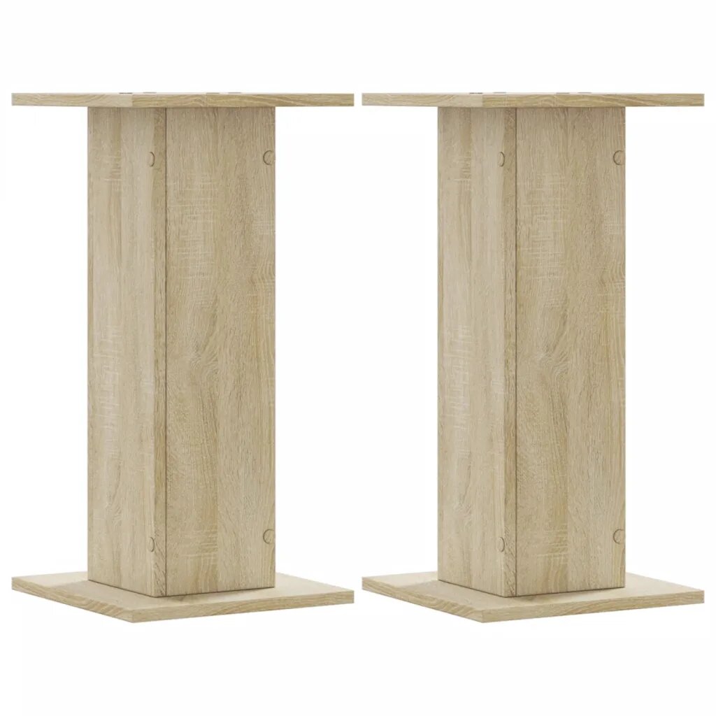 vidaXL 2 db sonoma tölgy színű szerelt fa hangszóróállvány 30x30x60 cm
