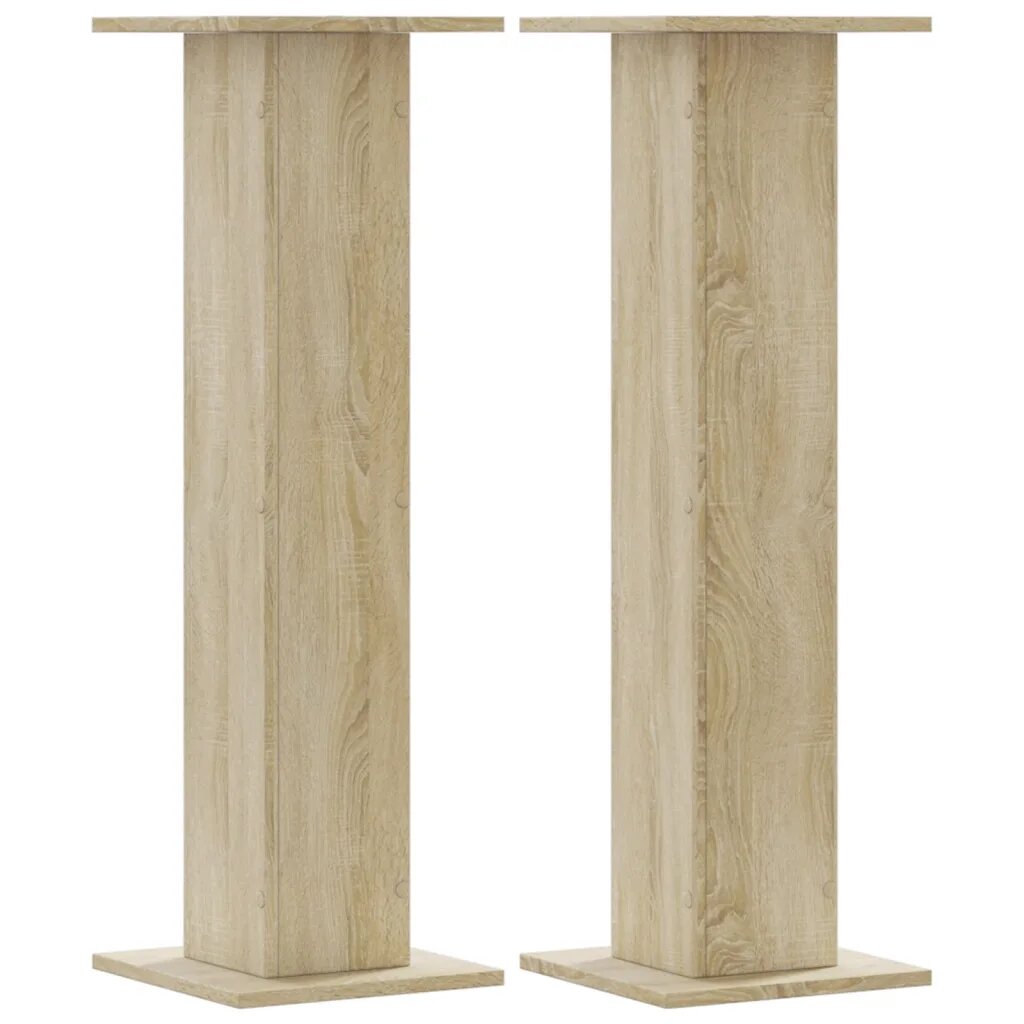 vidaXL 2 db sonoma tölgy színű szerelt fa hangszóróállvány 30x30x95 cm