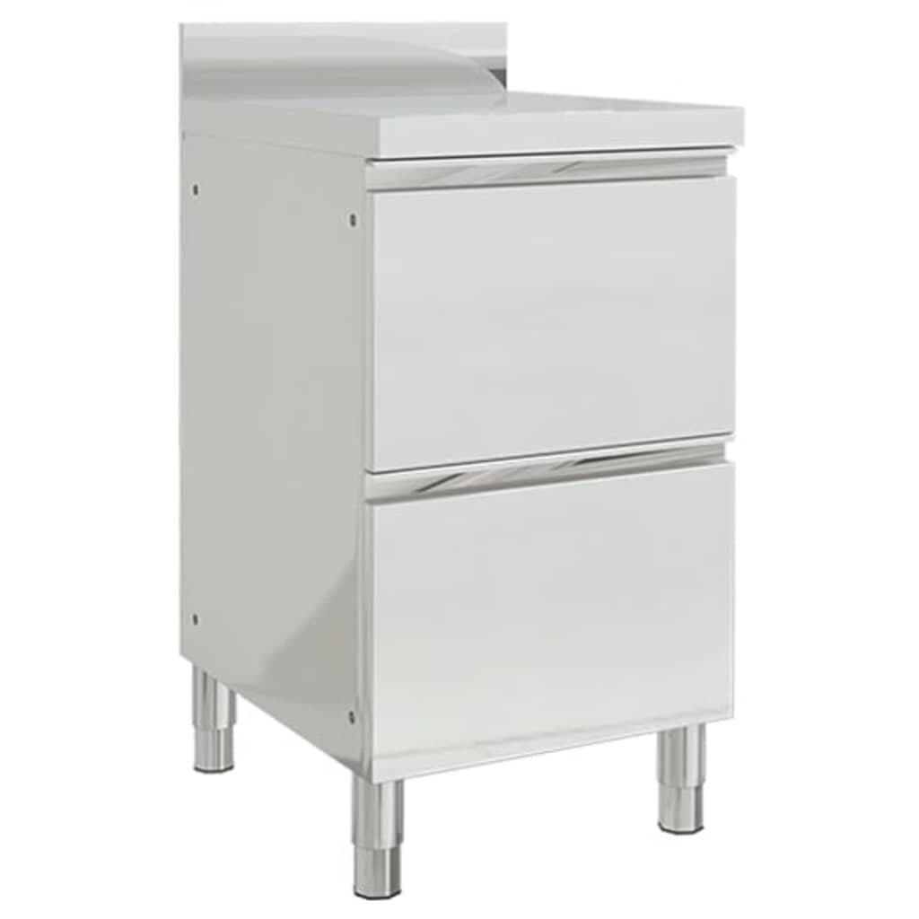 vidaXL 2 fiókos kereskedelmi konyhaszekrény 50x60x96 cm
