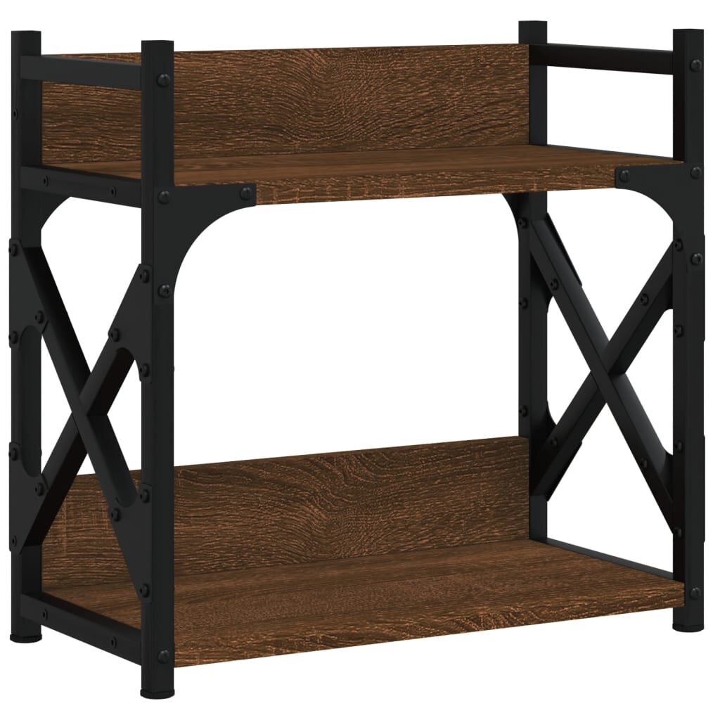 vidaXL 2 szintes barna tölgyszínű nyomtatóállvány 40x20x40 cm
