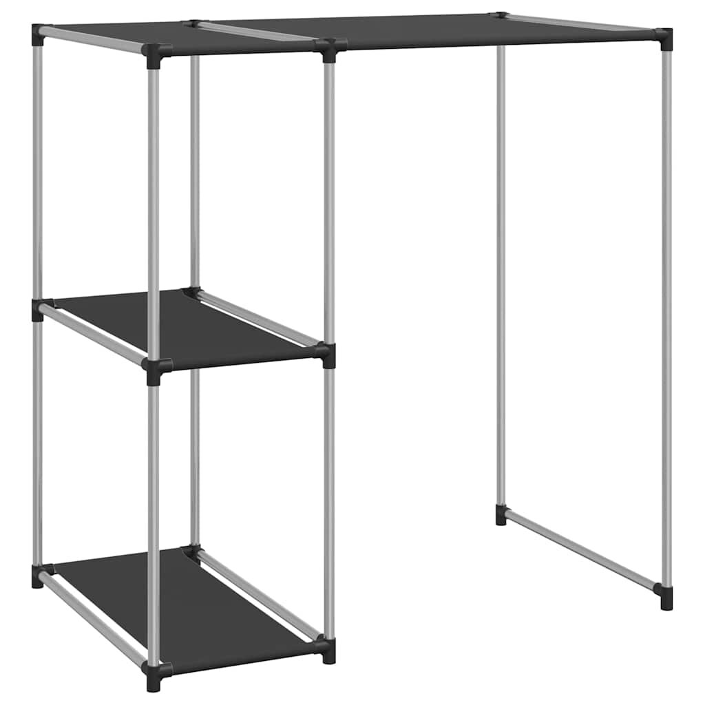 vidaXL 2 szintes fekete mosógép feletti tárolóállvány 87x55x905 cm