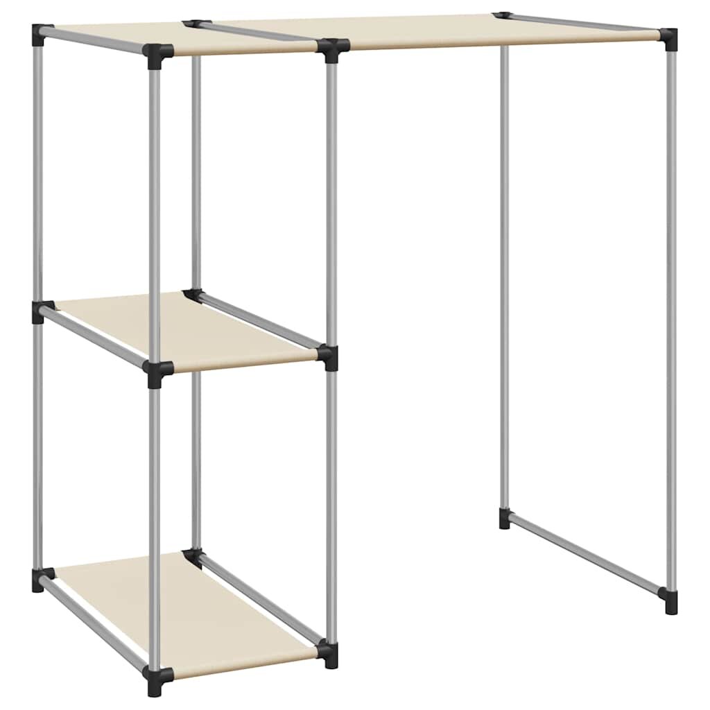 vidaXL 2 szintes krémszínű mosógép feletti tárolóállvány 87x55x905 cm