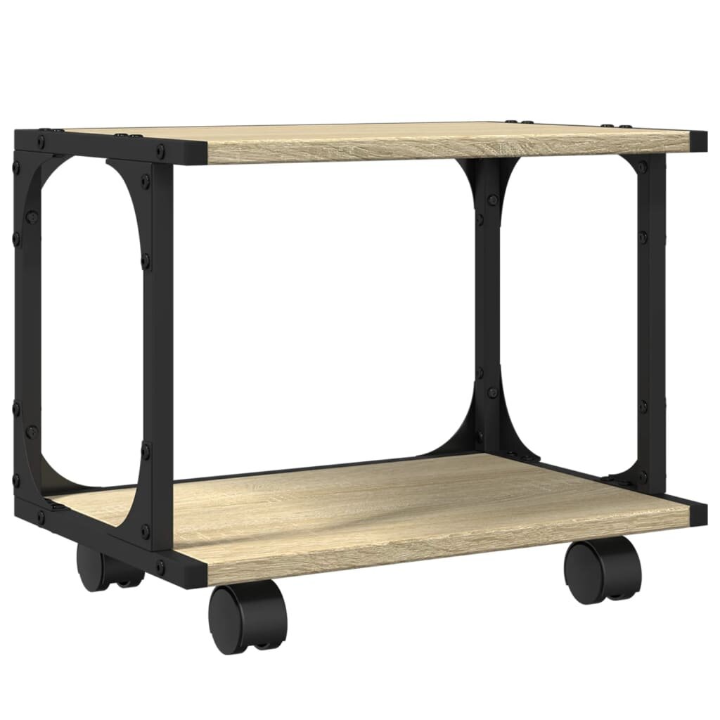 vidaXL 2 szintes sonoma tölgy szerelt fa nyomtatóállvány 41x28x335 cm